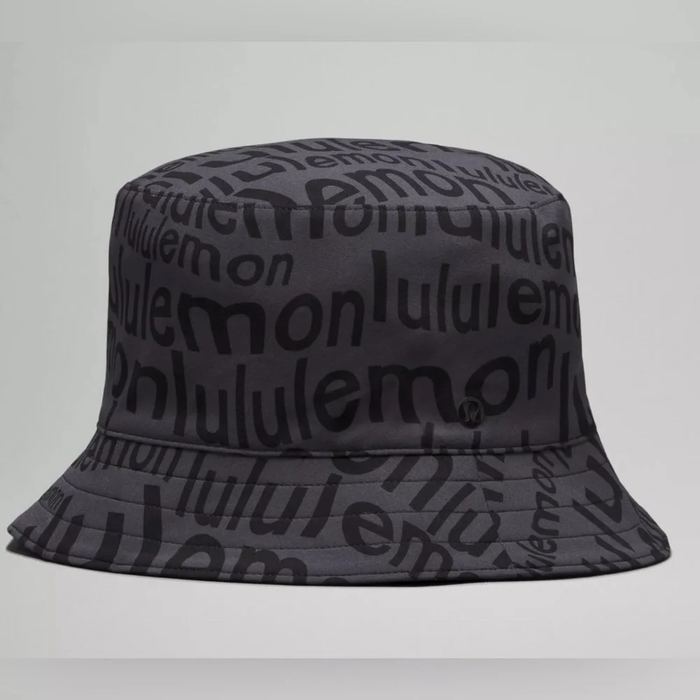 NWT Lululemon Both‎ Ways Bucket Hat Gray Black Graphic szS/M